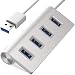 Produktbild Silverback USB 3.0 Hub Datenhub - 4 Port Desktophub Für Mac MacBook Pro Air iMac Und PC In Weiß Silber