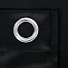 Deconovo Solid Curtain Ring Top Curtain Thermal Insulated Blackout Curtain for Bedroom 140x180 cm Black 1 Panel