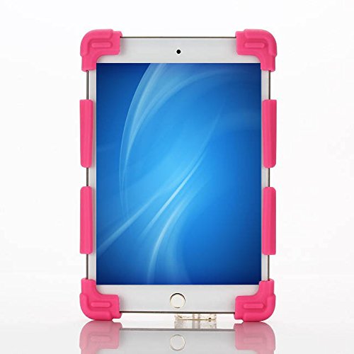 NEWSTYLE 7,9-8,5 Zoll Universal Tablet Ständer Halterung Hülle Ultra Slim Flexible Silikon Schutzhülle - Rosa