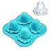 Produktbild sunshineBoby 1PC Eiswürfelform Eiswürfelbehälter Würfel Eiswürfel Form Silikon,Eiswürfelform, Octopus Form Eiswürfel DIY Form Pudding Jelly Mould Tray Startseite DIY Cocktail,Silikon Eiswuerfel Form Eiswuerfelbehaelter Mit Deckel Ice Tray Ice Cube, Kühl Aufbewahren (Himmelblau, 13X13X3.9cm)