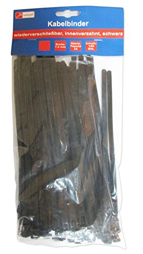 Preisvergleich Produktbild Uniqat Kabelbinder, 100 Stück, schwarz, UQ791457
