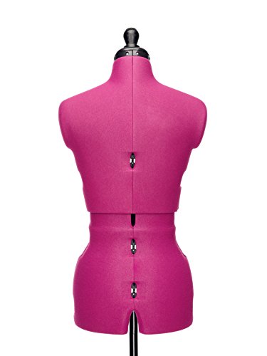 DEUBL Damen Schneiderpuppe verstellbar „CELINE MULTI“ (Gr.S/36-44) weiblicher Torso 8-teilig komplett einstellbar, Fünfpunkt Standfuß, Schneiderbüste mit 12 Verstellrädchen, inkl. Rockabrunder, extra Rückenlängenverstellung - 4