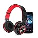 Produktbild Mamum Kabellose Bluetooth-Kopfhörer, faltbar, kabellos, Bluetooth, Hi-Fi-Stereo-Headset mit Mikrofon, SD/TF-Karte Einheitsgröße rose gold