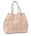 Produktbild SIX Basic große knautschige Tasche, Shopper, Damen Handtasche in rosa, Nude mit goldenen Akzenten und Knöpfen, 36x33x20.5 cm (463-353)