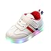Produktbild Streifen LED-Leuchten Schuhe Kleinkind Kinder,Absolute Baby Mädchen Jungen Sportschuhe Mode Einzelne Schuhe 2018 Sommer Neue Sneakers Lässig Turnschuhe für 1-6 Jahr (2-2.5 Jahr, Rot)