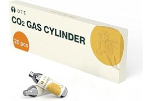 OTE CO2 Capsules Soda Maker, 20 Pièces, Cartouches de CO2 8g Machine eau Petillante Recharge Gaz, Adaptées aux Barboteurs d'eau, Sirop, Sodas et Cocktails