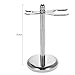 Abody Men's Chrome Razor and Brush Stand Aluminium Alloy Shaving Holder Zinc Alloy Base Drip Stand