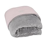 Noukies BB15001.07 Groloudoux Decke, 100 x 140 cm, rosa cocon / hellgrau
