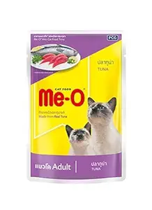 Fins Fur and Feathers Me-O Cat Wet Food (Pack of 12) (Adult Tuna)
