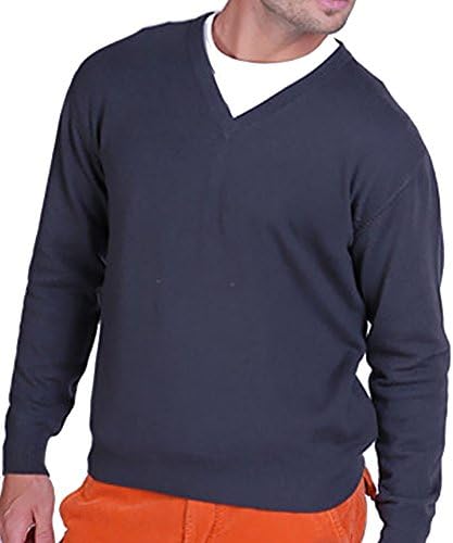 Balldiri 100% Cashmere Kaschmir Herren Pullover V Ausschnitt anthrazit XS