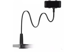 BIRWUMI Handyhalter für Bett, Schwanenhals Handyhalterung Flexible Long Arm Verstellbare Handy Ständer, Universeller Handyhalter, für 4-7 Zoll Smartphone (Schwarz)