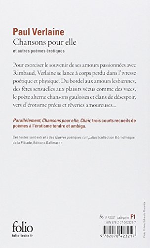 Couverture du livre de Chansons pour elle et autres poèmes érotiques