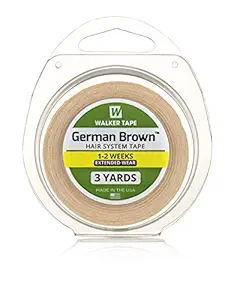 Walker Tape Hair Replacement Tape, German Brown Liner Cloth (1 Inchx3 Yards)