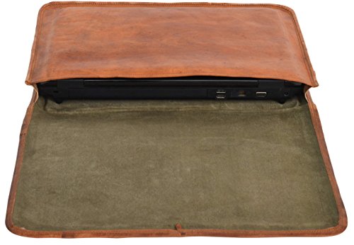 Laptoptasche Gusti Leder  Clay  Notebook-Tasche Aktentasche Ledertasche B  ro Unitasche Collegetasche Vintage Notebook-H  lle Damen Herren Braun L10b