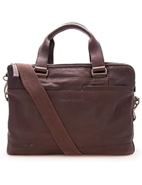 Zerimar Aktentasche Tasche aus hochwertigem Rindsleder Mehrere Fächer Maßnahmen: 28X38X9