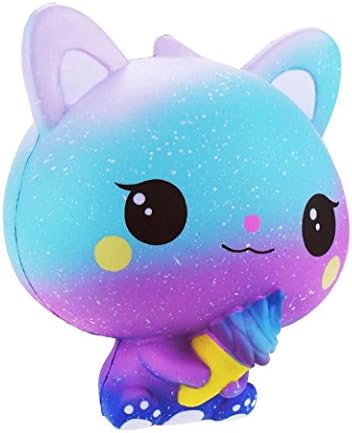 Moouny 2018 Baby toys Children's Day Gift Toy Squishy Galaxy Cat Scented Charm Slow Rising Squeeze Stress Reliever Cute Gift Toy Lovely Toy Kids Toy Gift Charm Simulation Kid Toy Squishies Jumbo Exquisite Baby toys gifts (B)
