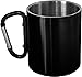 Produktbild normani Doppelwandige Edelstahl Tasse 330 ml mit Karabinerhaken Farbe Schwarz