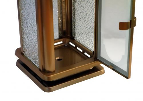 Grablaterne aus Edelsstahl Oberfläche Bronze pat. - 3