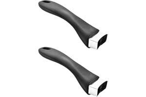 Lot de 2 poignées de rechange en bakélite avec vis pour casseroles de cuisine