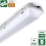 ➤Energiesparend: Die 55W LED Wannenleuchte entsprechen einer herkömmlichen 450W Glübirne und sparen mehr als 90% an Stromkosten.