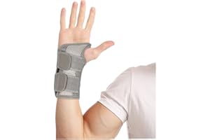 HMCEY Handgelenkschiene Karpaltunnelsyndrom Schiene Handgelenk Bandagen Handgelenkbandage Karpaltunnel Handgelenkstütze für Verstauchungen, RSI und Sehnenentzündung (S/M Rechts, Grau)