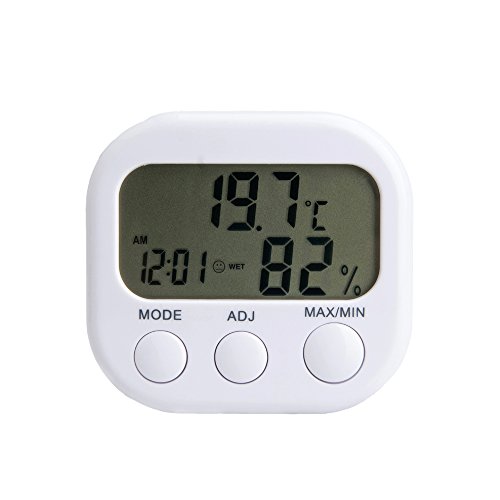 Yongse Thermo-Hygrometer mit Innentemperatur/Luftfeuchtigkeit Zeiger und Uhr (1 Stück)