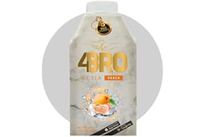 ‎4BRO 4BRO Ice Tea Pfirsich - Fruchtiger Eistee mit Pfirsich-Geschmack - Wiederverschließbare Kappe - 8 x 500ml