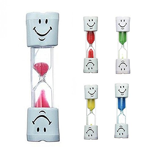 2 Minuten Timer Portbable Kunststoff Kinderzahnbürste Smiling Face Sanduhr Red - 4