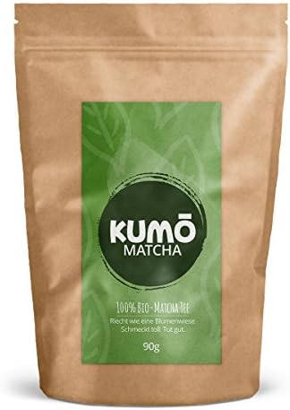 Organic Matcha Tea (90g) -for Matcha Tea, Matcha Latte, Cooking, Smoothies -90g High Quality Organic Matcha Powder -100% Organic -from Sustainable Cultivation -Bottled and Controlled in Germany