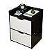 Produktbild Lagerregal ZHIRONG Schlafzimmer Möbel Nachttisch mit 1 Schubladen Schrank (Farbe : SCHWARZ)