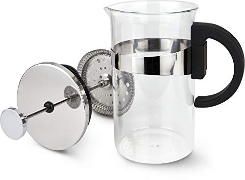 ROMINOX Geschenkartikel Kaffee- / Teebereiter // Fidelo - Klassischer Kaffee- oder Teebereiter mit Pressstempel, 600 ml, hitzebeständiges Glas; Maße: ca. 9 x 14 x 18 cm