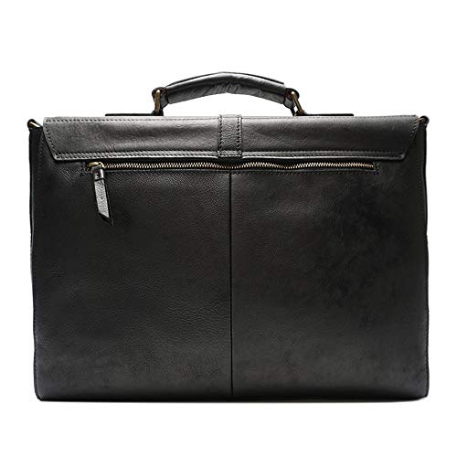 KTYXGKL Herren Aktentasche Aus Weichem Leder Retro Große Kapazität Schulter Messenger Bag Laptop Tote Aktentasche