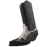  Sendra Boots - Botas de cuero para hombre, color negro, talla 42