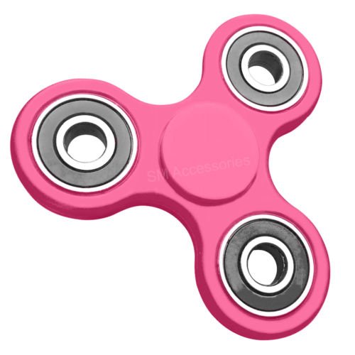 E-Deals Hand Spinner Fidget Finger Ultimate Spin Aluminum EDC Bearing Stress Focus Toys (Pink)