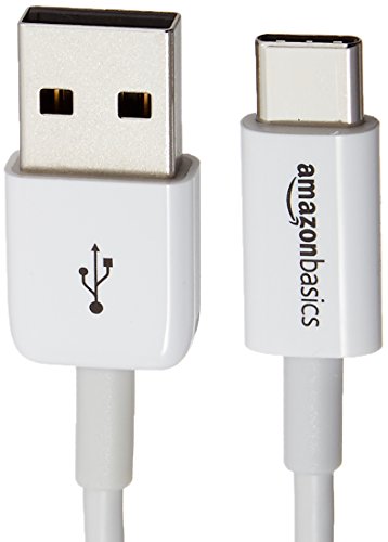 AmazonBasics USB Type C to USB A 2.0 Male Cable – 6 feet (1.8 Meters) – Weiß - 3