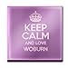 Produktbild Violett Keep Calm und Love Woburn (Glas Untersetzer Farbe 0746