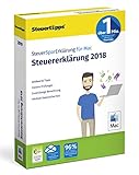 Lieferumfang - SteuerSparErklärung 2019, für das Steuerjahr 2018, mit CD, inkl Plausibilitätsprüfung und voraussichtlichem Erstattungsbetrag, kompatibel mit Mac: OS X ab 10.11 El Capitan