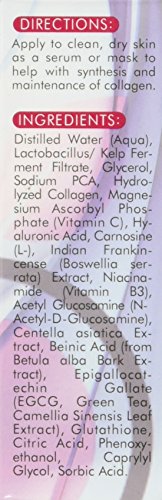 Überbestände! Anti-Aging Kollagen Serum – COLLAGE – Anti-Falten Maske vermindert feine Linien und Hyperpigmentation + hellere Haut + jüngeres Aussehen mit strahlenden Glanz + Niacin Amid + Vit C + Hyaluronsäure - 2