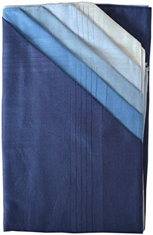 5 Pack Mens/Gentlemens 100% Cotton Dyed Satin Bordered Handkerchiefs