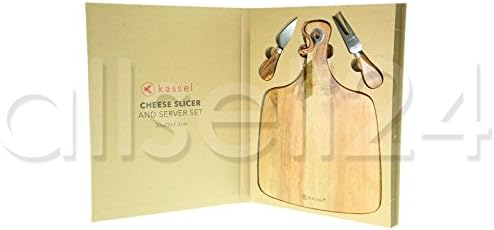 Wooden Cheese Slicer And Server Set Chopping Cutting Board Kassel 3pc