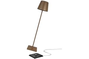 Zafferano, Poldina XXL, Bezprzewodowa Akumulatorowa Lampa Podłogowa ze Sterowaniem Dotykowym, do Użytku Wewnętrznego i Zewnętrznego, Ściemniacz, 2700-3000 K, Regulowana Wysokość 69-150 cm, Corten