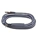 Price comparison product image MagiDeal Replacement Audio Cable Cord Wire with In-line Microphone and Control for Beats by Dr Dre Headphones Solo/Studio/Pro/Detox/Wireless/Mixr/Executive/Pill - gray, as described