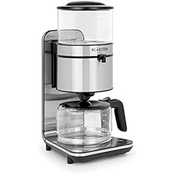 Klarstein Soulmate - Machine à café, Cafetière filtre 10 tasses, Puissance de 1800 W, Volume de 1,25 L, Verre & inox