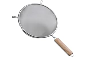 LIN'S WOOD Coladores acero inoxidable con manija para alimentos y vegetales. medidas 18cm