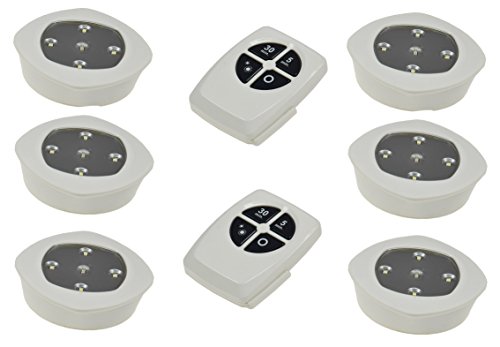 Preisvergleich Produktbild ChiliTec LED Unterbauleuchte Klebeleuchte Funkfernbedienung 2,4GHz warmweiss Batterie-Betrieb 6er Set