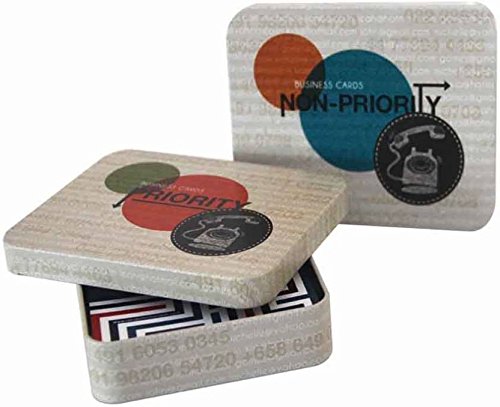 Random In Tandem - Business Card Box - Set of 2 - Priority & Non Priority/Capacity - 150 Cards Each