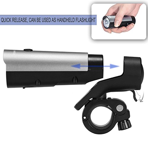 LED Fahrradbeleuchtung KingTop Wiederaufladbar USB Fahrradlampe Tragbare Taschenlampe StVZO zugelassen 50 Lux - 5