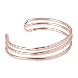 Alexander Gray - Damen Armreif in Rosegold Farben - Schlanker und dennoch Solider Armreif mit glatt geschnittenem Design Alexander Gray - Damen Armreif in Rosegold Farben - Schlanker und dennoch Solider Armreif mit glatt geschnittenem Design