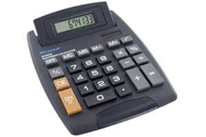 JKG® LARGE JUMBO DESK CALCULATOR - POP UP EASY TO READ SCREEN - Battery powered & Solar - For Home Office School with LARGE BUTTONS