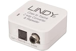 Lindy 70411 Audiokonverter und Extender SPDIF zu RCA Coax Beige